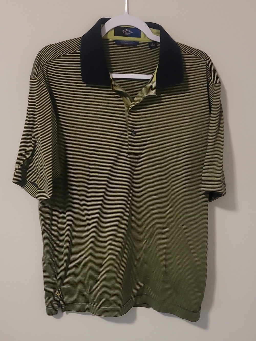 Callaway Olive Green Polo with Black Collar